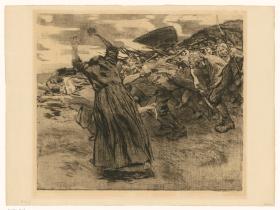 Losbruch (Blatt 5 aus "Bauernkrieg", 9. Zustand)