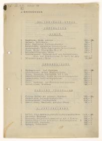 4-Seitige Preisliste für Möbel H. Tessenows von J. Groschkus