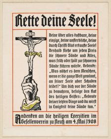 Rette deine Seele, Andenken an die heiligen Exerzitien im Gesellenverein zu Neuß am 4. Mai 1908
