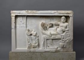Heroenrelief im Schema des sog. Totenmahls