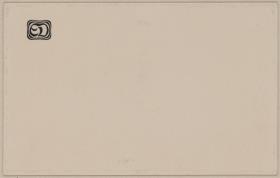 Briefumschlag mit Monogramm ED (Frau Geheimrat Emma D.)