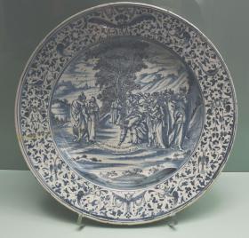 Schüssel mit Darstellung von Christus mit der Ehebrecherin