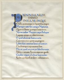 Paeninsularum, Sirmio, Insularumque (Schriftprobe)