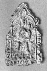 Pilgerzeichen mit Darstellung der thronenden Gottesmutter mit Kind