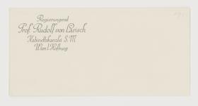 Briefumschlag Rudolf von Larisch