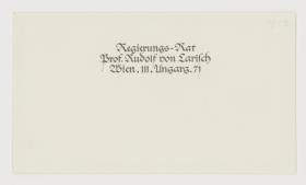 Briefumschlag Rudolf von Larisch