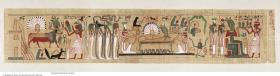 Hieroglyphischer Papyrus mit einem Jenseitsführer für den Vermögensverwalter der Mut, Sesech