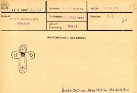 Gebildebrot, Kreuz, Gipsabguss