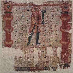 Fragment eines Wandbehangs
