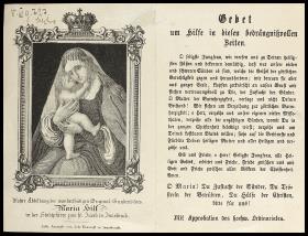 Wahre Abbildung des wunderthätigen Original-Gnadenbildes Maria Hilf in der Stadtpfarre zum hl. Jacob in Innsbruck.