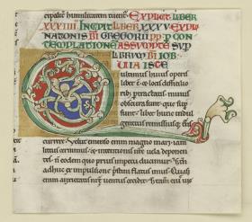 Initiale Q(uia), Gregorius Magnus, Moralia in Iob, Frankreich