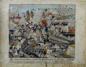 Die Stadt Warschau wird von den Russen beschossen und erstürmt.
