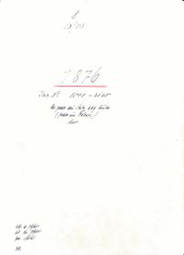 8 13/14 1876 Inv.Nr. 1540-2120 Es fehlt die Seite 269 links(fehlt im Film,) leer. 29.6.1960 21.12.1960 gez. Sch. [Schönberger, Arno] v.B. [= Erwerbungsjahr 1876:1540-1813; LS: 1814-2120 aus Inventarbuch Sammlung 1876]