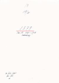 13 19/20 1879 Inv.Nr. 1101-1716 vollständig 30. Juni 1960 gez. Sch. [Schönberger, Arno] v.B. [= Erwerbungsjahr 1879: 1101-1716 aus Inventarbuch Sammlung 1879]