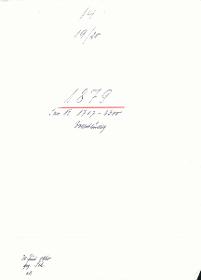 14 19/20 1879 Inv.Nr. 1717-2300 vollständig 30. Juni 1960 gez. Sch. [Schönberger, Arno] v.B. [= Erwerbungsjahr 1879: 1717-2300 aus Inventarbuch Sammlung 1879]