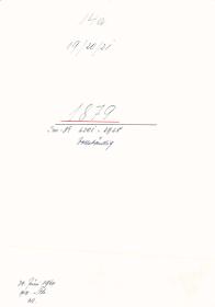 14a 19/20/21 1879 Inv.Nr. 2301-2928 vollständig 30. Juni 1960 gez. Sch. [Schönberger, Arno] v.B. [= Erwerbungsjahr 1879: 2301-2928 aus Inventarbuch Sammlung 1879]