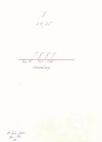 18 24/25 1881 Inv.Nr. 727-1105 vollständig 30. Juni 1960 gez. Sch. [Schönberger, Arno] v.B. [= Erwerbungsjahr 1881: 727-1105 aus Inventarbuch Sammlung 1881]