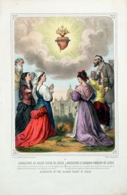 Adoration au sacré coeur de Jésus. Adoracion al sagrado corazon de Jesus. Adoration of the sacred heart of Jesus. [Die Anbetung des Herz Jesu]