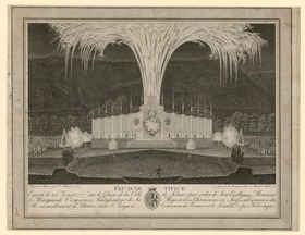 Feuerwerk in Solothurn zur Bündnisfeier zwischen Frankreich und der Schweiz am 25. August 1777