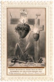 Nachahmung der heiligsten Herzens Jesu. Holy imitation of the Sacred Heart Jesus. Sainte Imitation du Sacré Coeur de Jésus