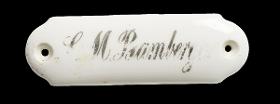 Namensschild "L. M. Bamberger"