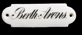 Namensschild "Barth. Arons."