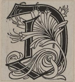 Antiqua-Initiale D für die Zeitschrift PAN