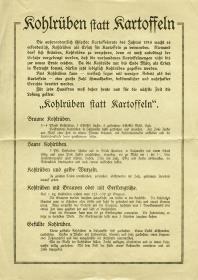 Kohlrüben statt Kartoffeln