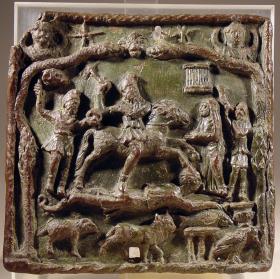 Weihrelief eines Reitergottes ("Exvoto eines phrygischen Sonnengottes")