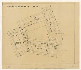 Wuppertal, Wettbewerb, Schematische Skizze zur Berechnung des umbauten Raumes der Werkkunstschule/Mensa