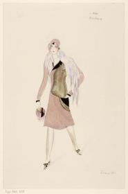 Frau in Kleid