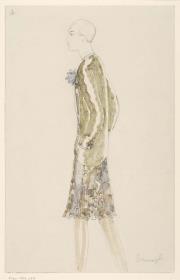 Frau in Kleid