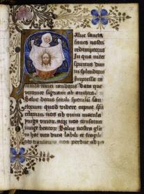 Gebetbuch, Initiale "S" mit hl. Veronika