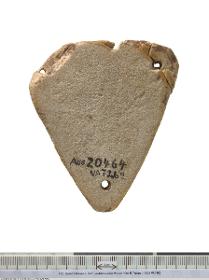 Plakette in Form eines Schamdreiecks