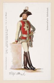 Stollwerk'sche Schokolade. Offizier des Gardes du Corps