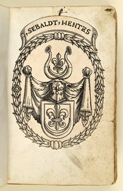 Stammbuch des Michael Löchel von Nürnberg: Wappen Sebaldt Hentzes