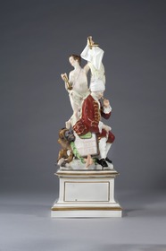 "Die Architektur" (aus der Gruppe "Satirische Allegorien der Freien Künste"), mit Sockel