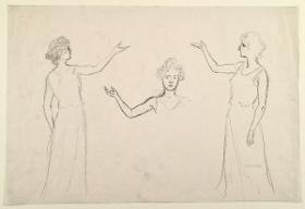 Figurenstudie (Frau in drei Ansichten)