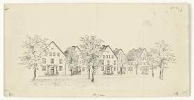 Warnemünde, Straßenansicht mit Giebelhaus