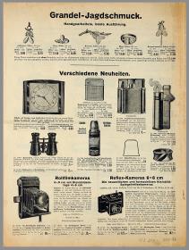 1 Nachtrag II zum Hauptkatalog Nr. 30 "Armbanduhren, Grandel-Jagdschmuck." Ohne Firmenangabe u. Herstellungsort.