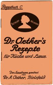 Dr. Oetker's Rezepte für Küche und Haus. Rezeptbuch C.