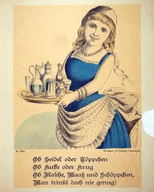 Ob Seidel oder Töppchen / ob Huffe oder Krug / Ob Flasche, Maß oder Schöppchen / man trinkt doch nie genug!