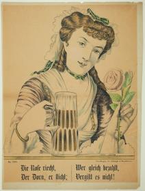 Die Rose riecht, Der Dorn, der sticht; Wer gleich bezahlt, Vergißt es nicht!