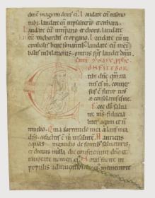 Initiale C(onfitebor), Psalterium, Süddeutschland