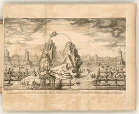 Feuerwerk zur Geburt von Louis Ferdinand de Bourbon, Dauphin von Frankreich, in Paris 1730