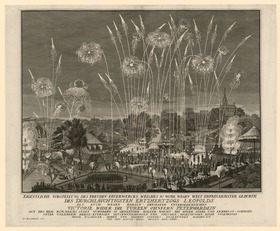 Feuerwerk zur Geburt von Leopold Johann von Österreich in Nürnberg 1716