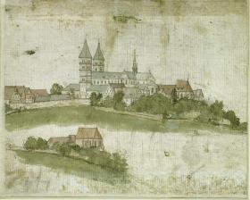 Das Kloster Michelsberg in Bamberg von Südosten