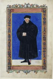 Bildnis des Johannes Bugenhagen (Pomeranus), aus dem sogenannten Stammbuch (?) von Cranach von 1543