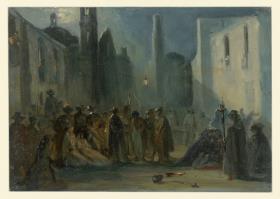 Die Verhaftung eines Mörders in México Ciudad bei Nacht