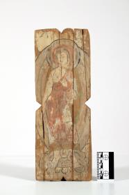 Votivtafel mit stehendem Buddha